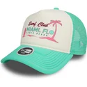 biala-i-zielona-czapka-trucker-dla-kobiet-a-frame-foam-front-miami-surf-club-florida-od-new-era