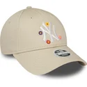 kepure-islenkta-smelio-reguliuojamas-9forty-flower-new-york-yankees-mlb-new-era
