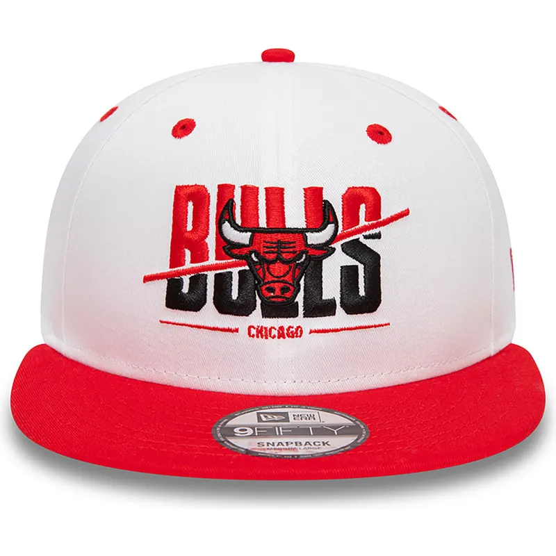 kepure-plokscia-raudona-snapback-9fifty-white-crown-chicago-bulls-nba-new-era