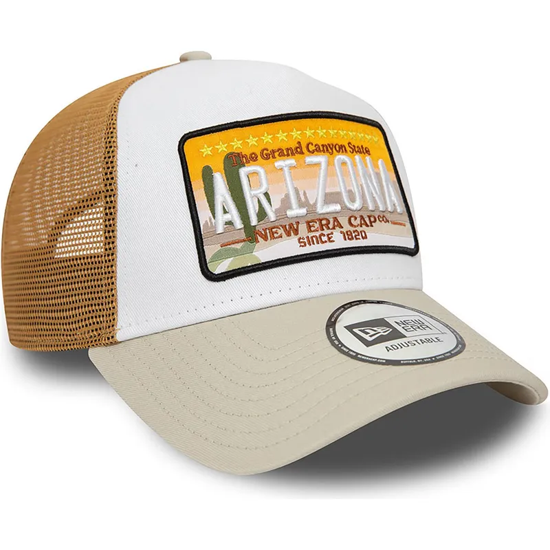 kepure-islenkta-ruda-snapback-a-frame-patch-arizona-new-era