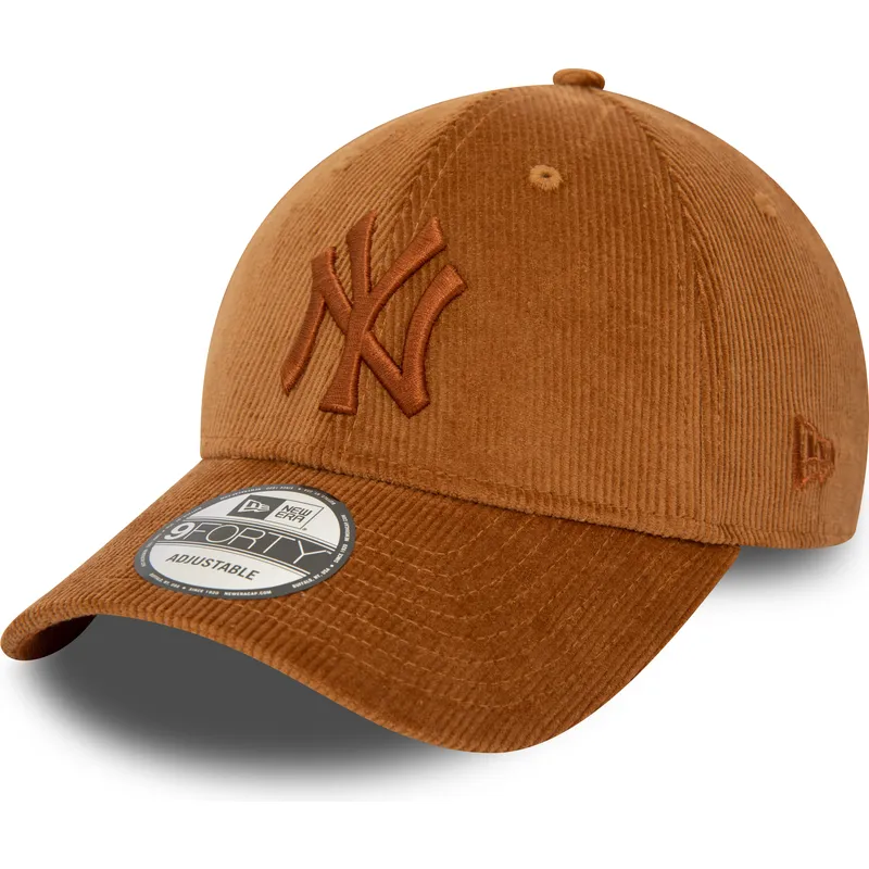 kepure-islenkta-ruda-reguliuojamas-9forty-cord-new-york-yankees-mlb-new-era