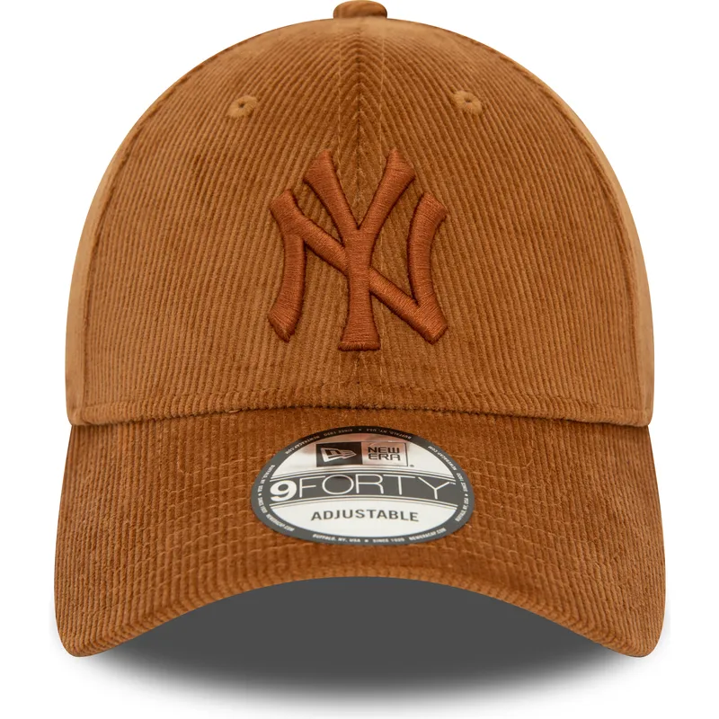 kepure-islenkta-ruda-reguliuojamas-9forty-cord-new-york-yankees-mlb-new-era