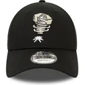 kepure-islenkta-juoda-reguliuojamas-9forty-minor-league-lansing-lugnuts-milb-new-era