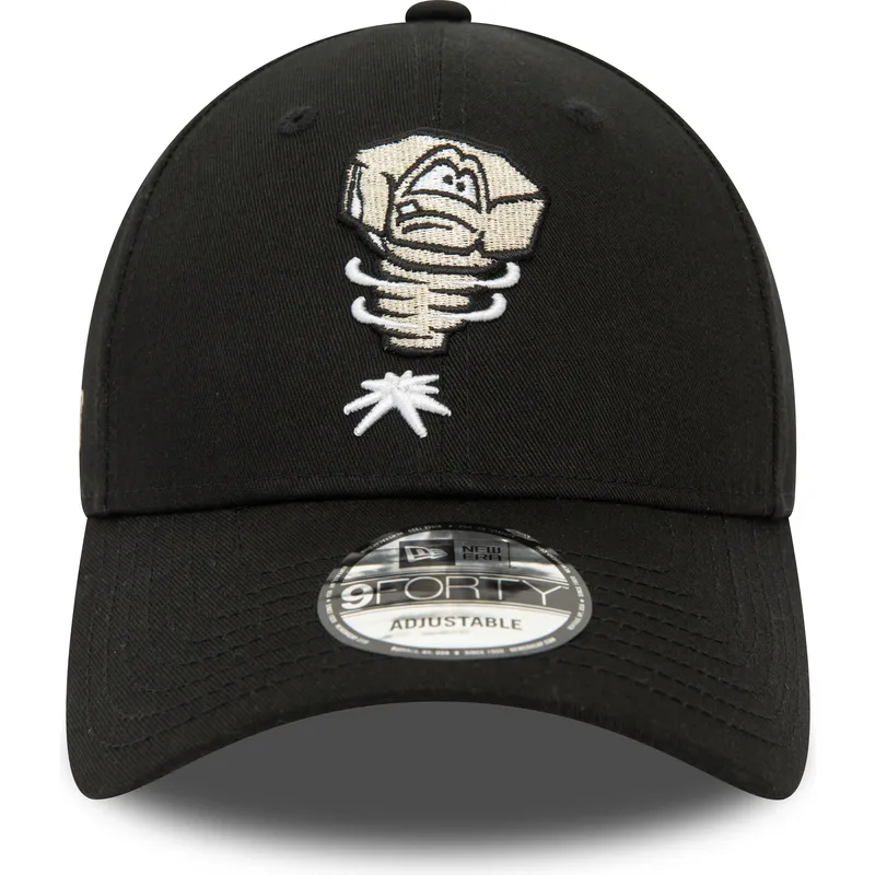 kepure-islenkta-juoda-reguliuojamas-9forty-minor-league-lansing-lugnuts-milb-new-era