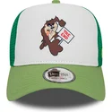 new-era-tasmanian-devil-a-frame-character-looney-tunes-white-and-green-trucker-hat