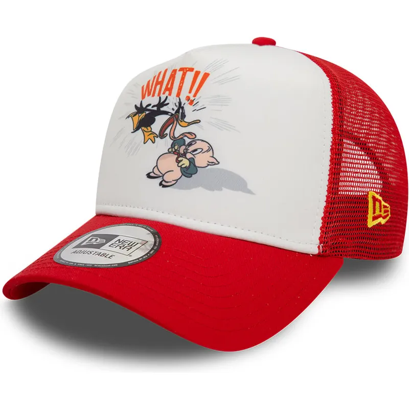 kepure-islenkta-raudona-snapback-a-frame-character-pato-lucas-y-porky-pig-looney-tunes-new-era kepure-islenkta-raudona-snapback-a-frame-character-pato-lucas-y-porky-pig-looney-tunes-new-era