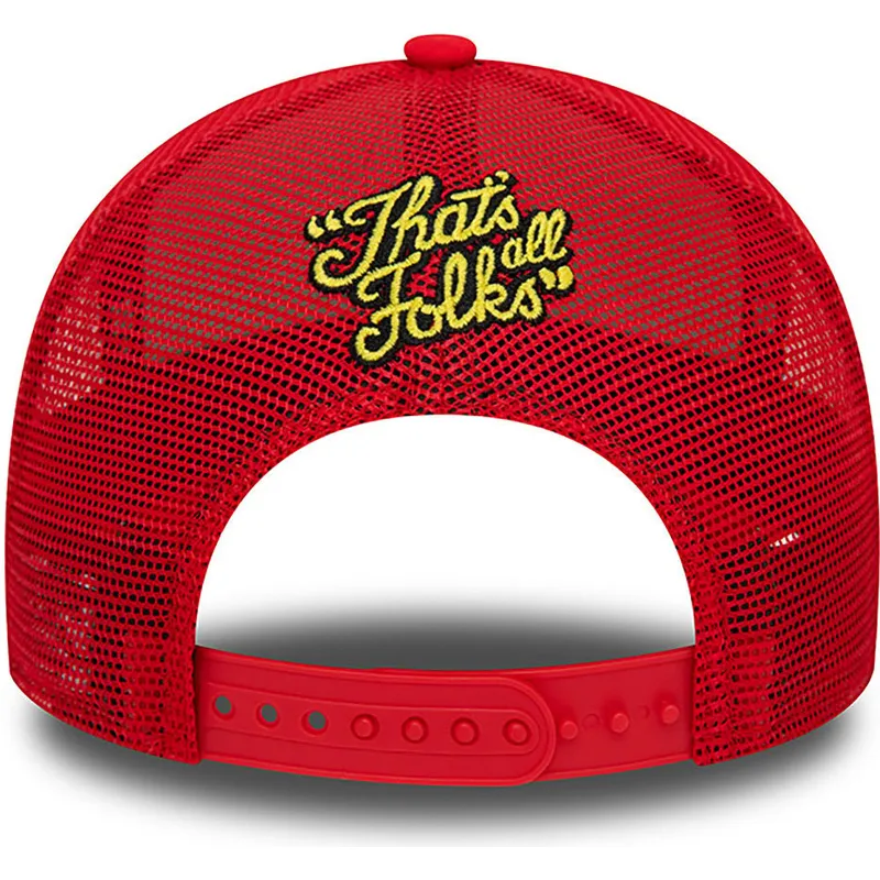 kepure-islenkta-raudona-snapback-a-frame-character-pato-lucas-y-porky-pig-looney-tunes-new-era kepure-islenkta-raudona-snapback-a-frame-character-pato-lucas-y-porky-pig-looney-tunes-new-era