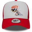 kepure-islenkta-raudona-snapback-a-frame-character-pato-lucas-y-porky-pig-looney-tunes-new-era