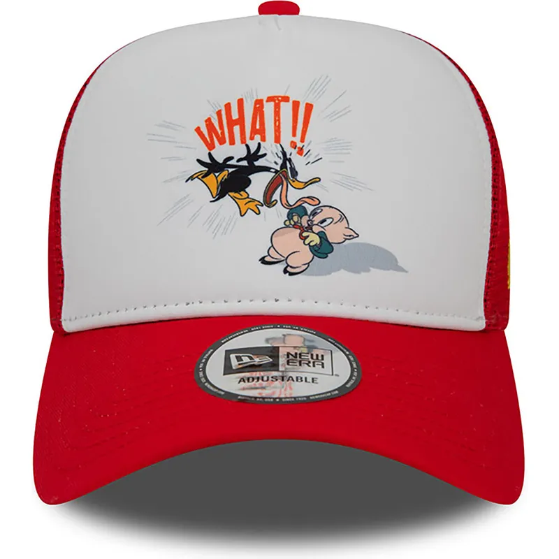 kepure-islenkta-raudona-snapback-a-frame-character-pato-lucas-y-porky-pig-looney-tunes-new-era kepure-islenkta-raudona-snapback-a-frame-character-pato-lucas-y-porky-pig-looney-tunes-new-era