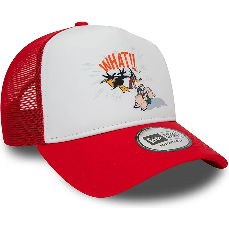 kepure-islenkta-raudona-snapback-a-frame-character-pato-lucas-y-porky-pig-looney-tunes-new-era kepure-islenkta-raudona-snapback-a-frame-character-pato-lucas-y-porky-pig-looney-tunes-new-era