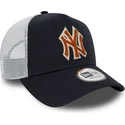 kepure-islenkta-tamsiai-melyna-snapback-a-frame-boucle-new-york-yankees-mlb-new-era