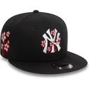 kepure-plokscia-juoda-snapback-9fifty-flower-icon-new-york-yankees-mlb-new-era