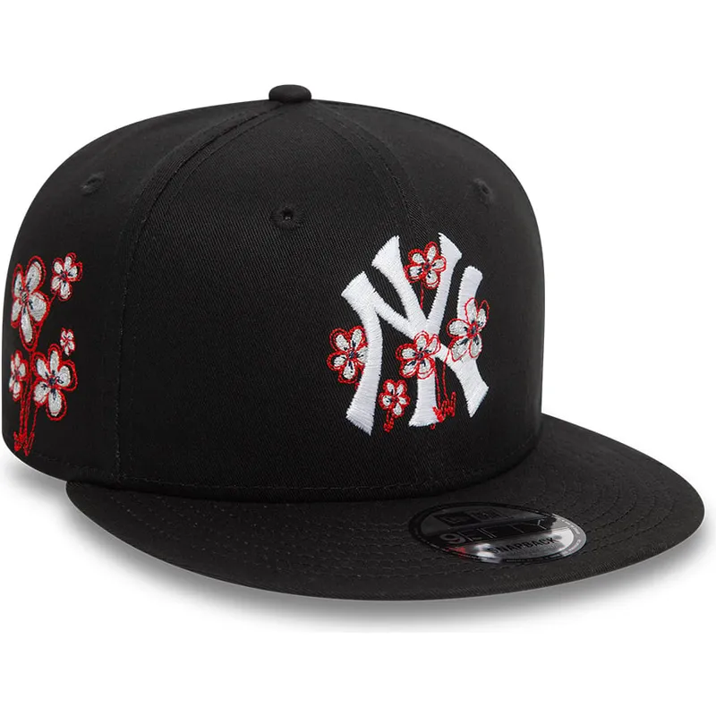 kepure-plokscia-juoda-snapback-9fifty-flower-icon-new-york-yankees-mlb-new-era