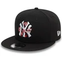 kepure-plokscia-juoda-snapback-9fifty-flower-icon-new-york-yankees-mlb-new-era