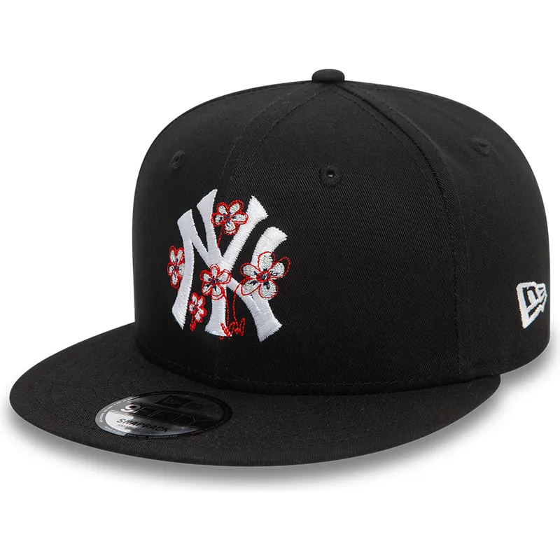 kepure-plokscia-juoda-snapback-9fifty-flower-icon-new-york-yankees-mlb-new-era