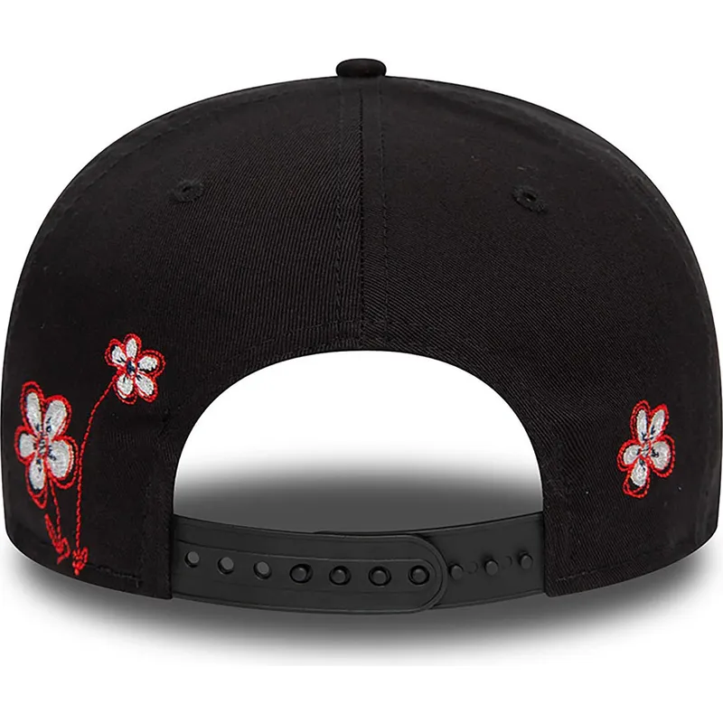 kepure-plokscia-juoda-snapback-9fifty-flower-icon-new-york-yankees-mlb-new-era