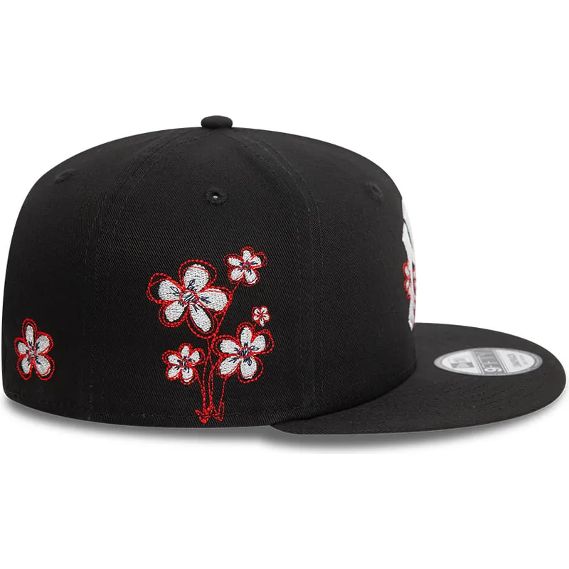 kepure-plokscia-juoda-snapback-9fifty-flower-icon-new-york-yankees-mlb-new-era