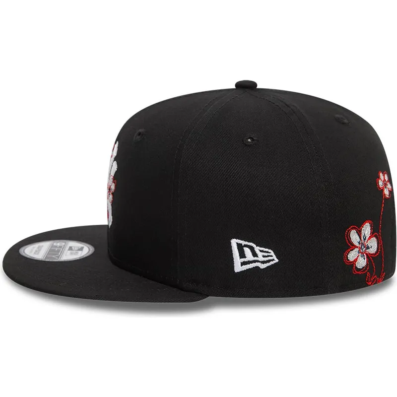 kepure-plokscia-juoda-snapback-9fifty-flower-icon-new-york-yankees-mlb-new-era