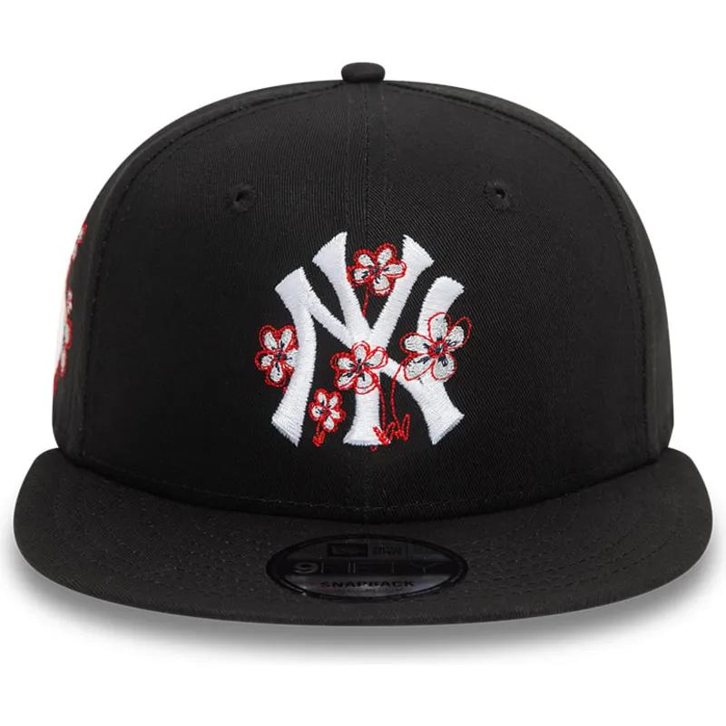 kepure-plokscia-juoda-snapback-9fifty-flower-icon-new-york-yankees-mlb-new-era