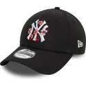 kepure-islenkta-juoda-reguliuojamas-9forty-flower-icon-new-york-yankees-mlb-new-era