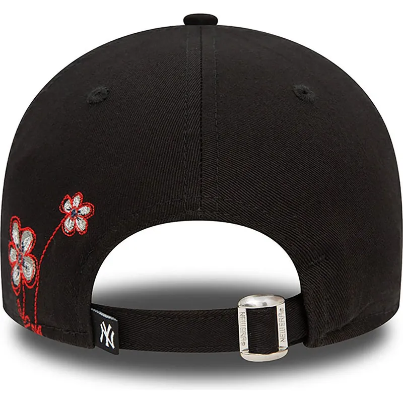 kepure-islenkta-juoda-reguliuojamas-9forty-flower-icon-new-york-yankees-mlb-new-era