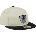 bezowo-czarna-regulowana-czapka-z-daszkiem-9fifty-retro-crown-denim-oakland-raiders-nfl-marki-new-era