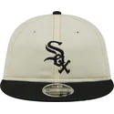 bezowo-czarna-czapka-z-daszkiem-9fifty-retro-crown-denim-chicago-white-sox-mlb-od-new-era