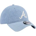 kepure-islenkta-melyna-reguliuojamas-9twenty-washed-denim-atlanta-braves-mlb-new-era