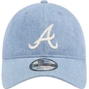 kepure-islenkta-melyna-reguliuojamas-9twenty-washed-denim-atlanta-braves-mlb-new-era