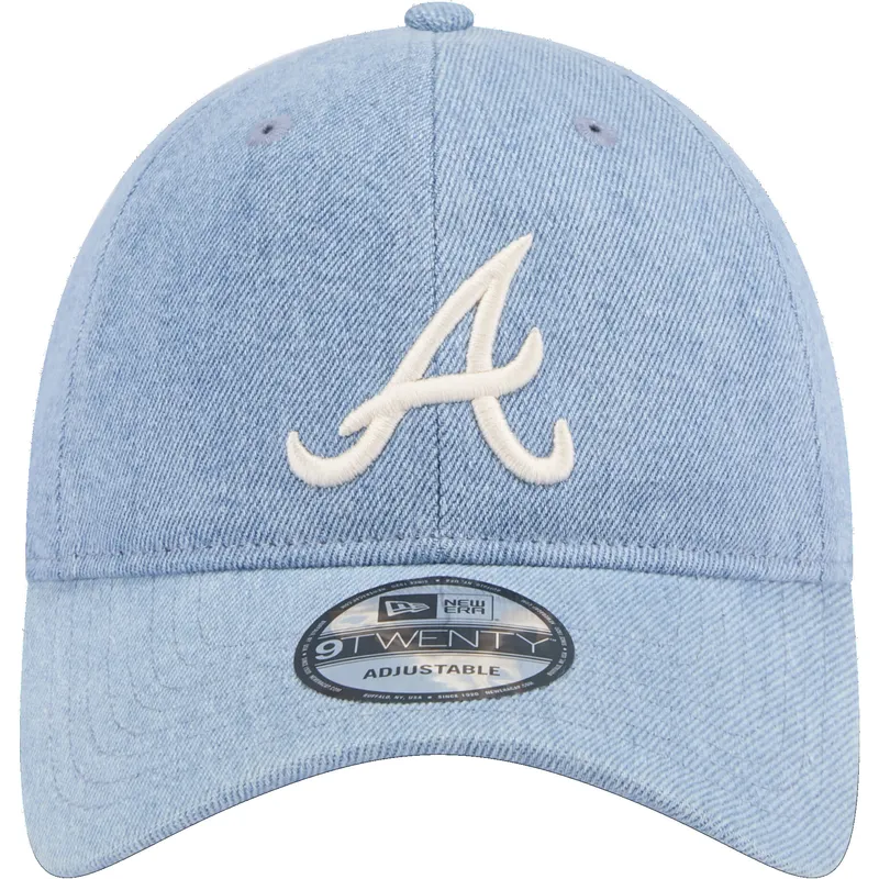 kepure-islenkta-melyna-reguliuojamas-9twenty-washed-denim-atlanta-braves-mlb-new-era