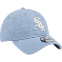 kepure-islenkta-melyna-reguliuojamas-9twenty-washed-denim-chicago-white-sox-mlb-new-era