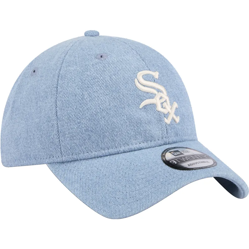 kepure-islenkta-melyna-reguliuojamas-9twenty-washed-denim-chicago-white-sox-mlb-new-era
