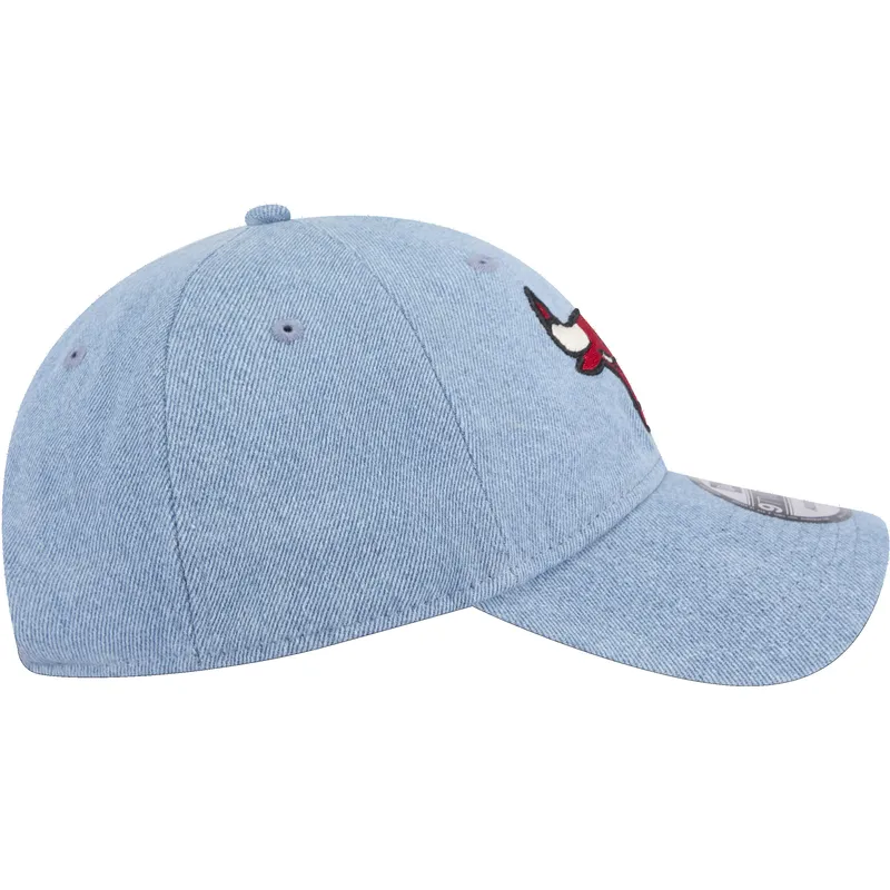 kepure-islenkta-melyna-reguliuojama-juostele-9twenty-washed-denim-chicago-bulls-nba-new-era