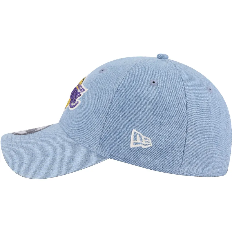 kepure-islenkta-melyna-reguliuojamas-9twenty-washed-denim-los-angeles-lakers-nba-new-era