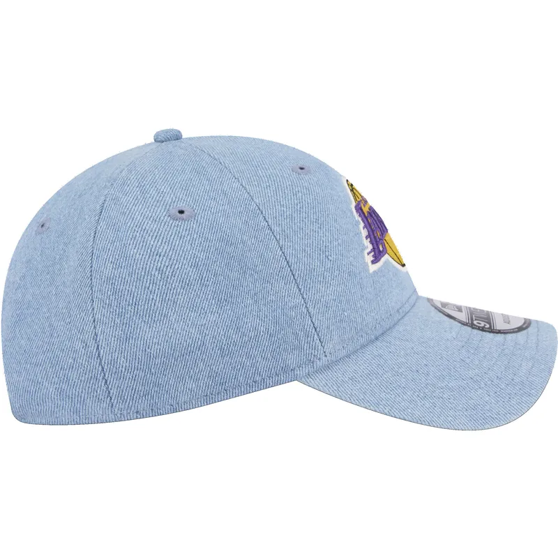 kepure-islenkta-melyna-reguliuojamas-9twenty-washed-denim-los-angeles-lakers-nba-new-era