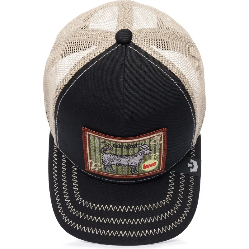 czarna-i-bezowa-czapka-trucker-z-kozlem-ye-olde-cobra-goat-the-farm-retro-classic-od-goorin-bros