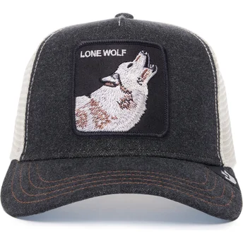 Kepurė išlenkta vilkikas juoda snapback lobo The Lone Wolf The Farm The Farm de Goorin Bros.
