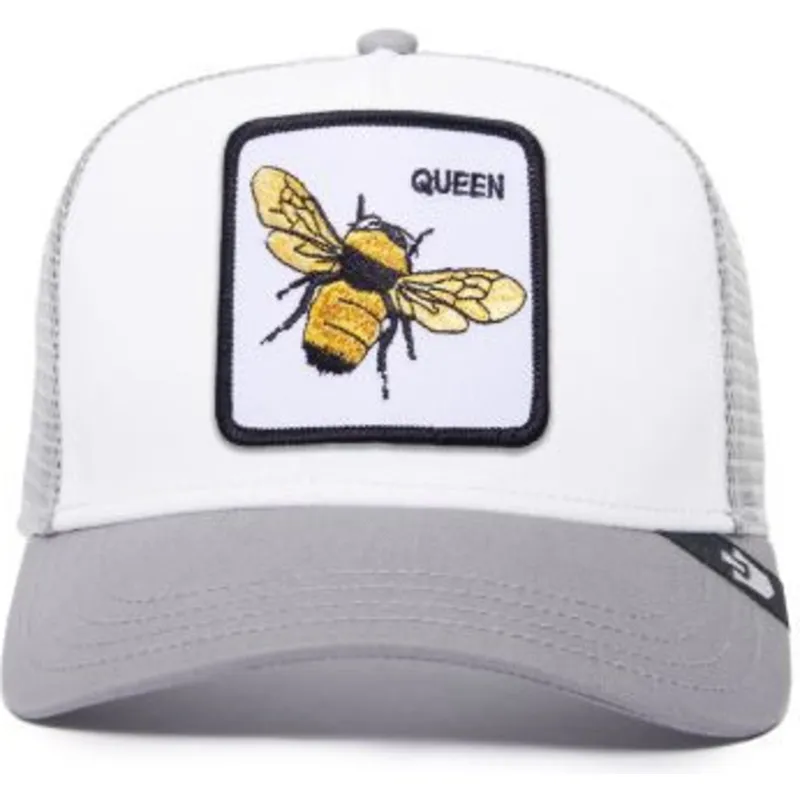 czapka-trucker-biala-i-szara-pszczola-the-queen-bee-the-farm-od-goorin-bros