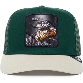 Kepurė išlenkta vilkikas žalia snapback serpiente Mamba The Farm Premium The Farm de Goorin Bros.