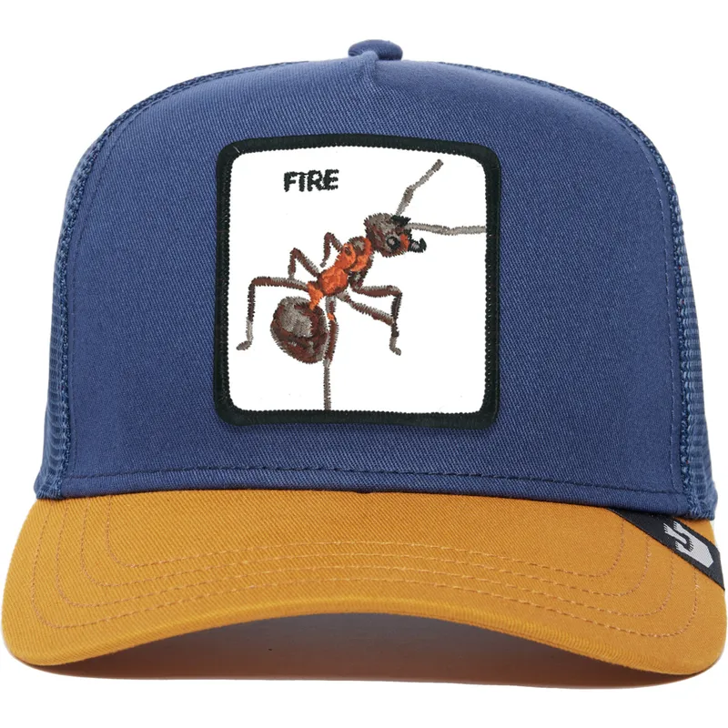 kepure-islenkta-vilkikas-melyna-snapback-marron-hormiga-fire-the-farm-premium-the-farm-de-goorin-bros