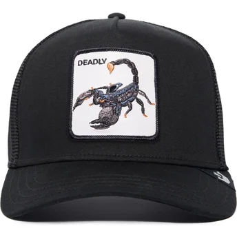 czarna-czapka-trucker-z-logo-skorpiona-deadly-the-farm-premium-od-goorin-bros