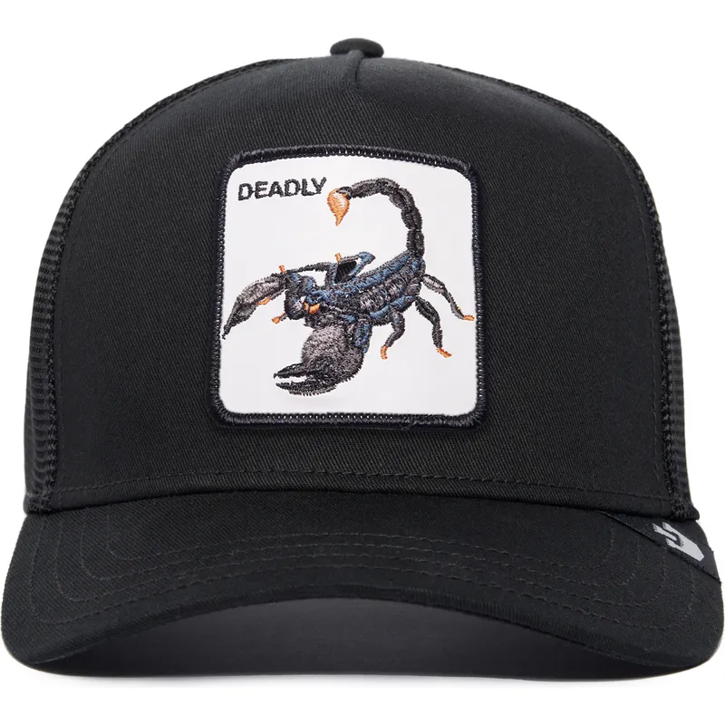 czarna-czapka-trucker-z-logo-skorpiona-deadly-the-farm-premium-od-goorin-bros