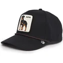 czarna-czapka-z-zakrzywionym-daszkiem-snapback-z-rottweilerem-alpha-dog-100-the-farm-all-over-canvas-od-goorin-bros