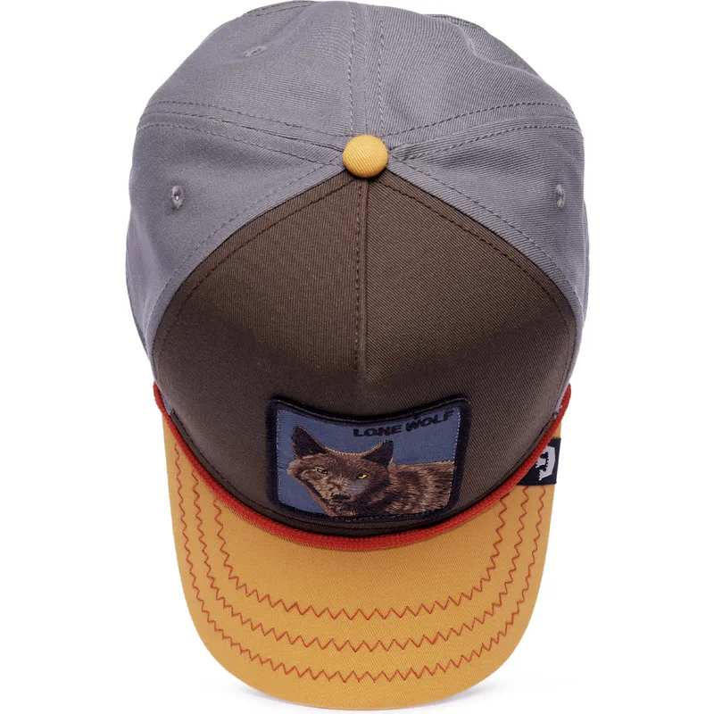 kepure-islenkta-ivairiaspalvis-snapback-lone-wolf-100-the-farm-all-over-canvas-the-farm-goorin-bros