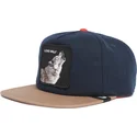 kepure-plokscia-tamsiai-melyna-snapback-marron-lobo-lone-wolf-one-pack-the-farm-flats-the-farm-de-goorin-bros