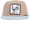 plaska-czapka-brazowo-niebieska-snapback-kogut-cock-free-range-the-farm-flats-goorin-bros