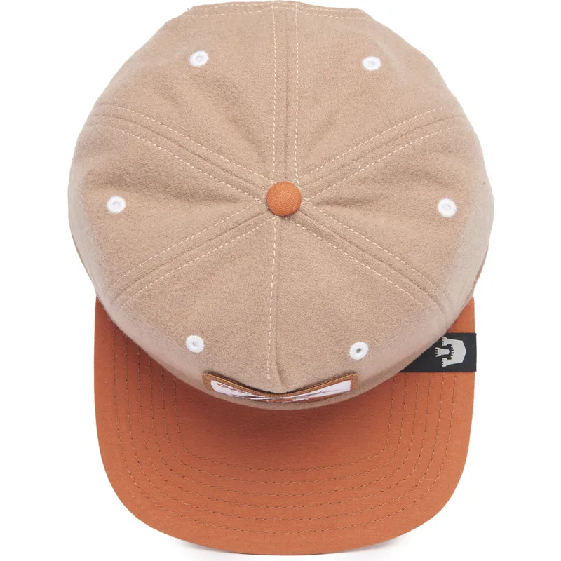 kepure-plokscia-ruda-snapback-cabra-goat-alpine-base-the-farm-flats-the-farm-de-goorin-bros