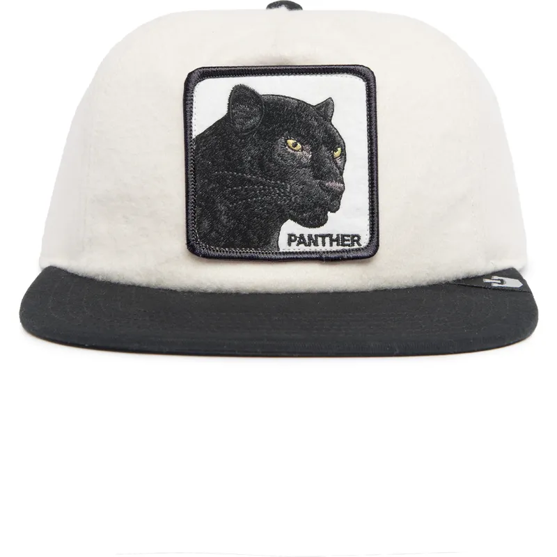 czapka-plaska-bialo-czarna-snapback-pantera-black-panther-stealth-explorer-the-farm-flats-od-goorin-bros