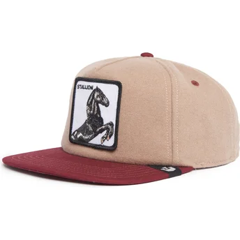 Kepurė plokščia ruda snapback caballo Stallion Free Rider The Farm Flats The Farm de Goorin Bros.