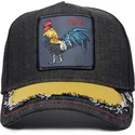 czapka-trucker-czarna-kogut-silky-cock-the-farm-silky-roots-goorin-bros
